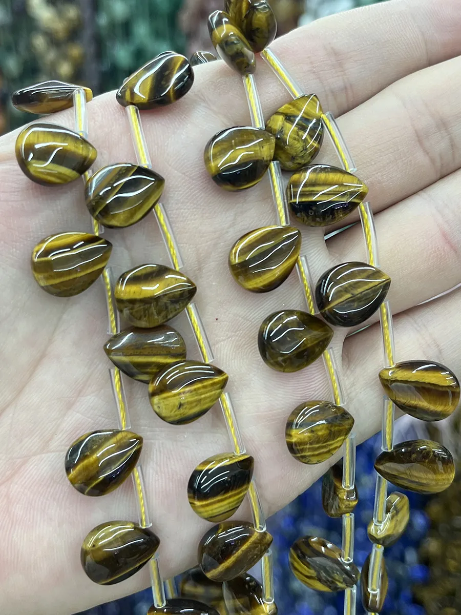 Tigerauge Cabochon 10mm kaufen - natuerlich & unbehandelt | Moss Crystal