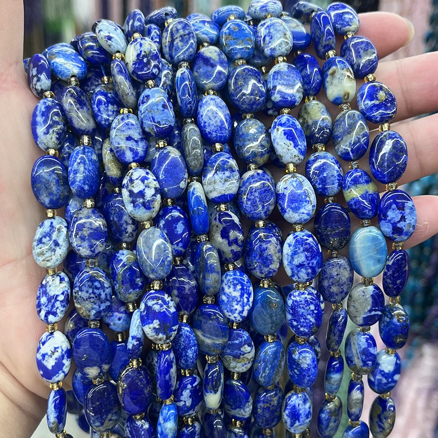 Lapislazuli Cabochon 10mm kaufen - natuerlich & unbehandelt | Moss Crystal