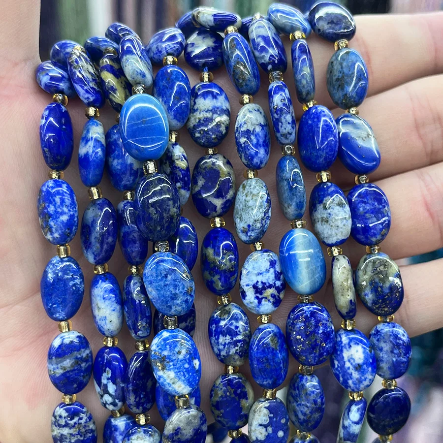 Lapislazuli Cabochon 10mm kaufen - natuerlich & unbehandelt | Moss Crystal