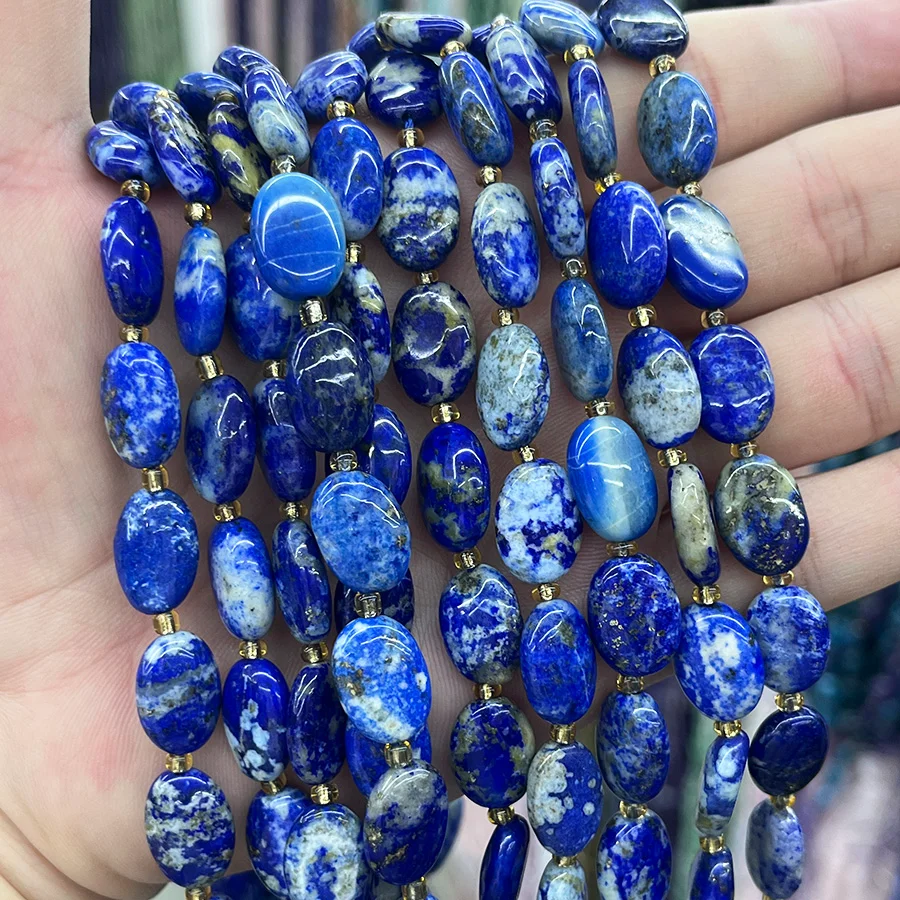 Lapislazuli Cabochon 10mm kaufen - natuerlich & unbehandelt | Moss Crystal