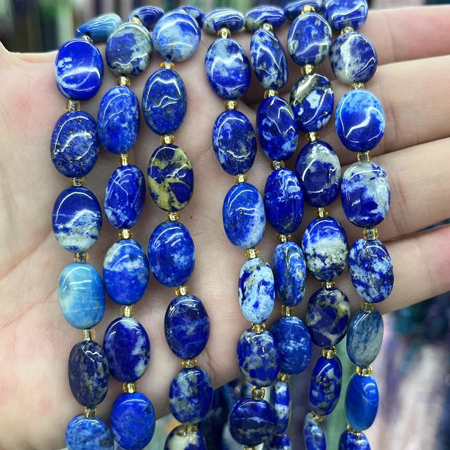 Lapislazuli Cabochon 10mm kaufen - natuerlich & unbehandelt | Moss Crystal