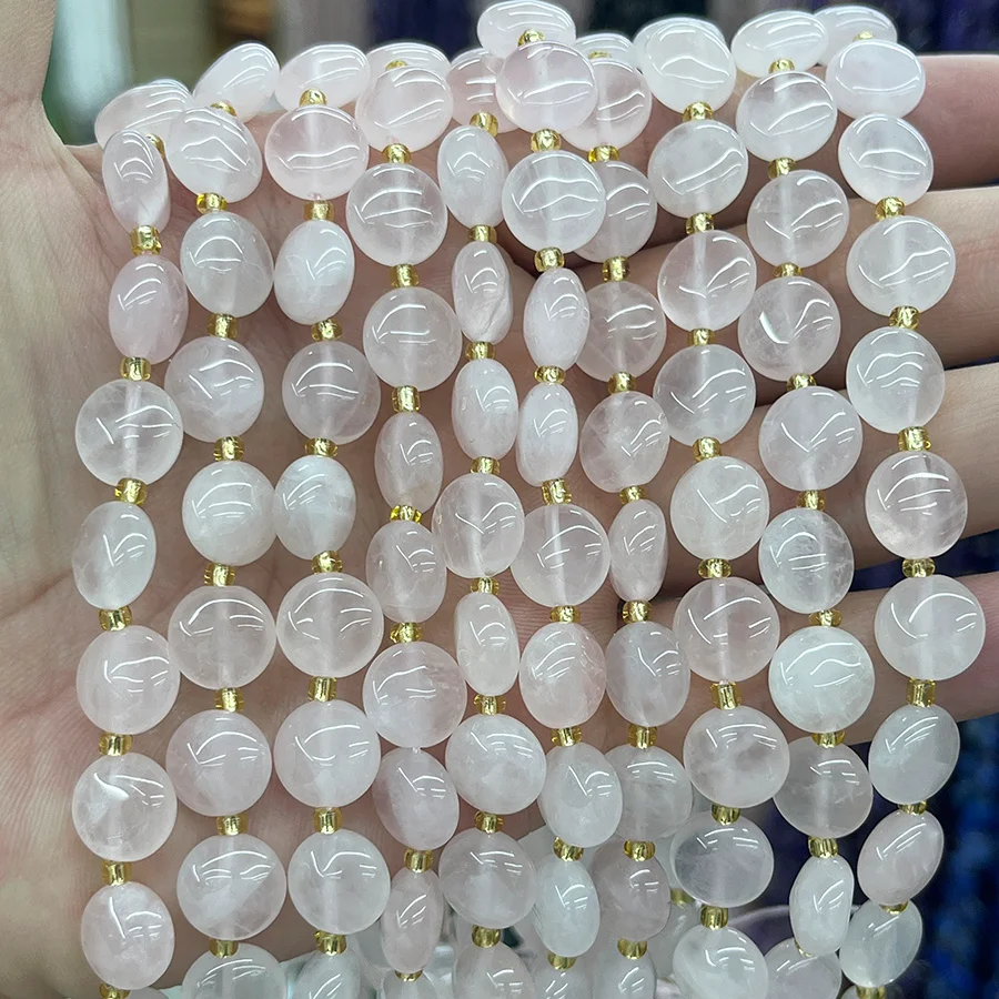 Rosenquarz Cabochon kaufen - natuerlich & unbehandelt | Moss Crystal