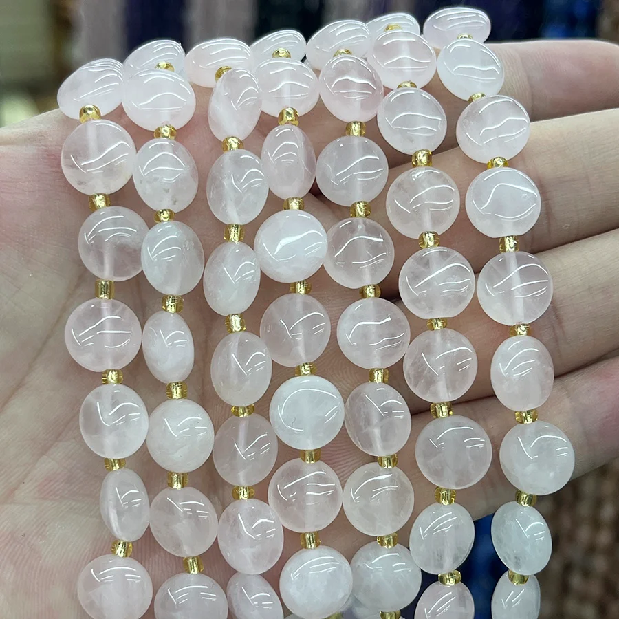 Rosenquarz Cabochon kaufen - natuerlich & unbehandelt | Moss Crystal