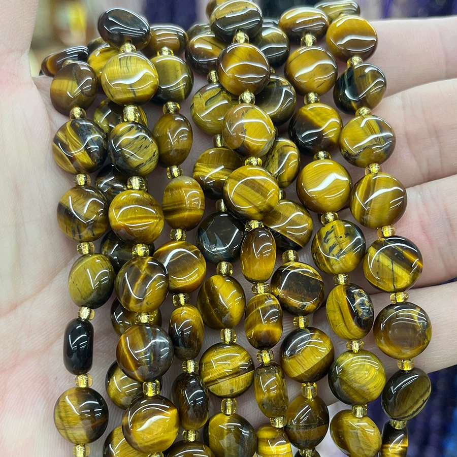 Tigerauge Cabochon 10mm kaufen - natuerlich & unbehandelt | Moss Crystal