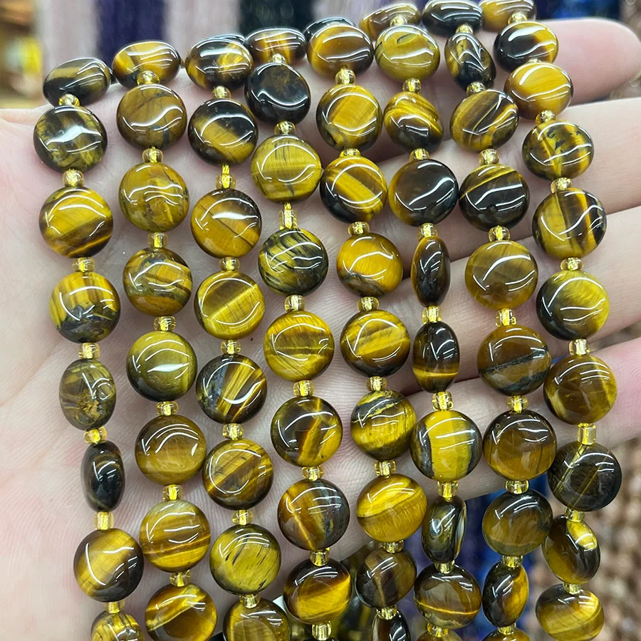 Tigerauge Cabochon 10mm kaufen - natuerlich & unbehandelt | Moss Crystal