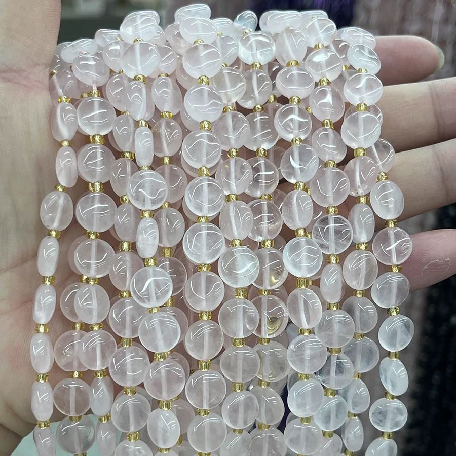 Rosenquarz Cabochon kaufen - natuerlich & unbehandelt | Moss Crystal