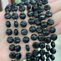 Schwarzer Turmalin Cabochon kaufen - natuerlich & unbehandelt | Moss Crystal