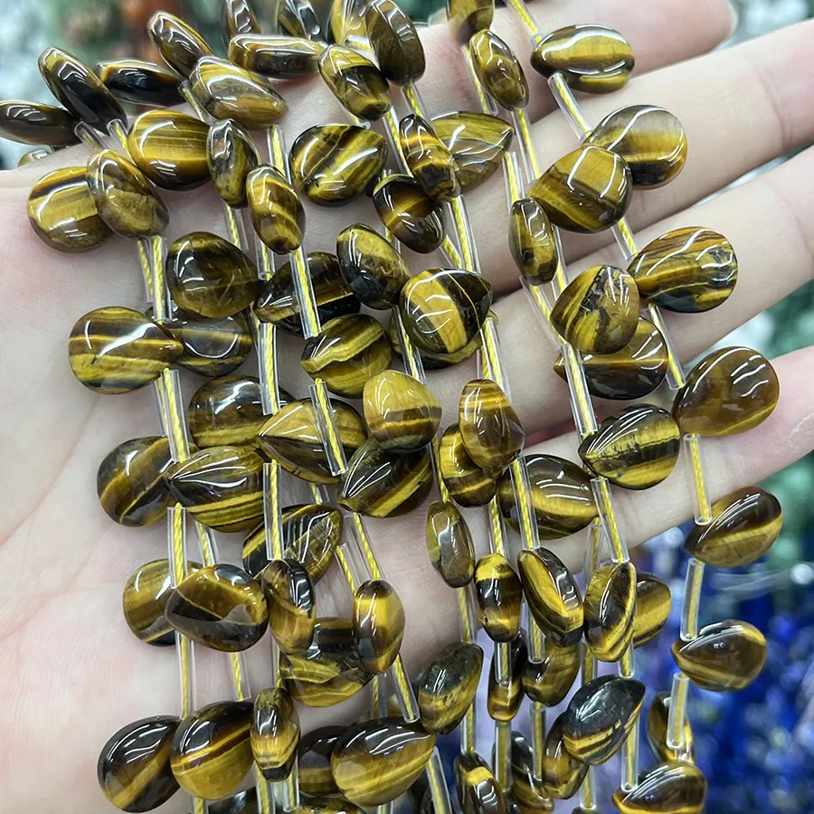 Tigerauge Cabochon 10mm kaufen - natuerlich & unbehandelt | Moss Crystal