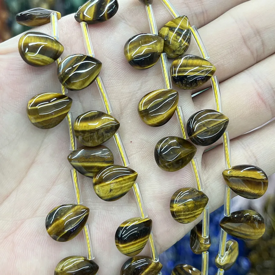 Tigerauge Cabochon 10mm kaufen - natuerlich & unbehandelt | Moss Crystal