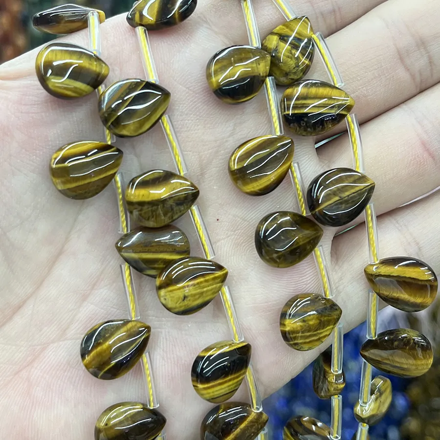 Tigerauge Cabochon 10mm kaufen - natuerlich & unbehandelt | Moss Crystal