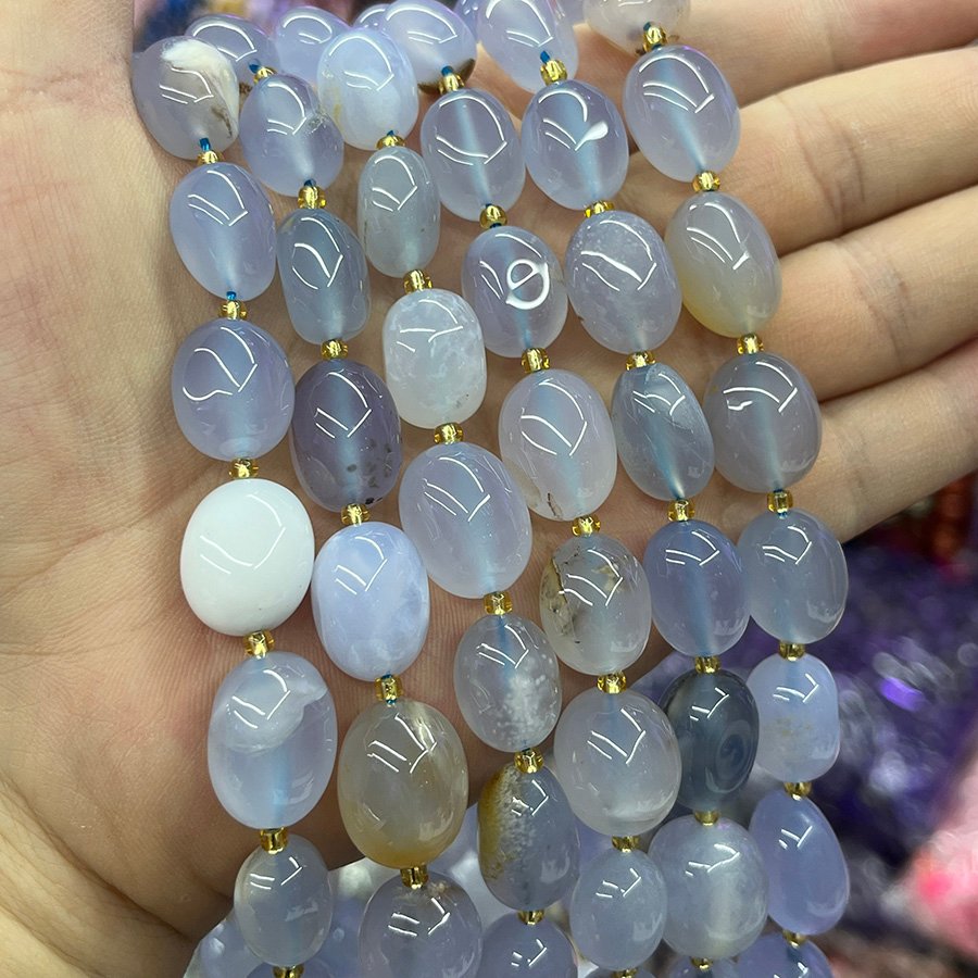 Violetter Achat Freiform 10-15mm - MossCrystal